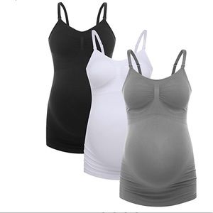3-Piece Bundle Maternity / Nursing Tanks Size L